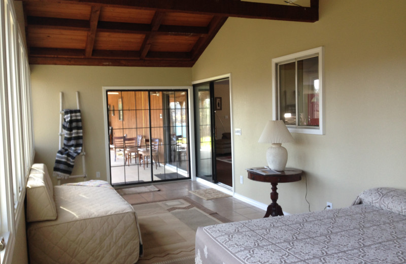 Guest bedroom at Rocky Branch Resort.