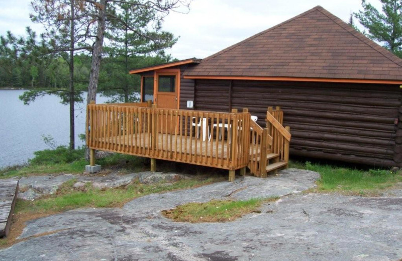 Cabin exterior at Silv'ry Moon Lodge.