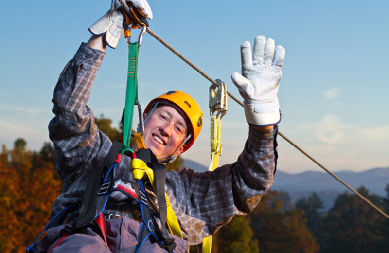 Zip line at Nantahala Village.