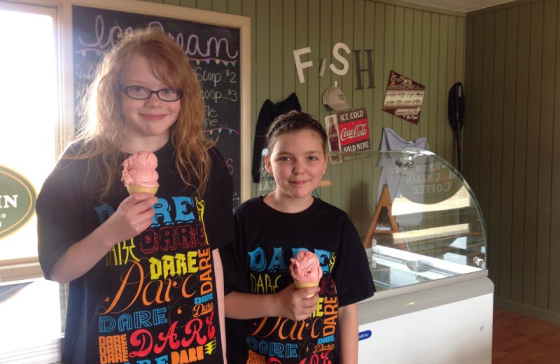 Enjoying ice cream at HooDoo Point Campground.