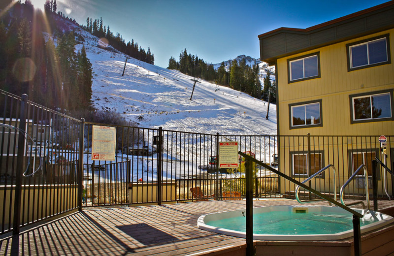 Outdoor Jacuzzi at the Red Wolf Lodge at Squaw Valley