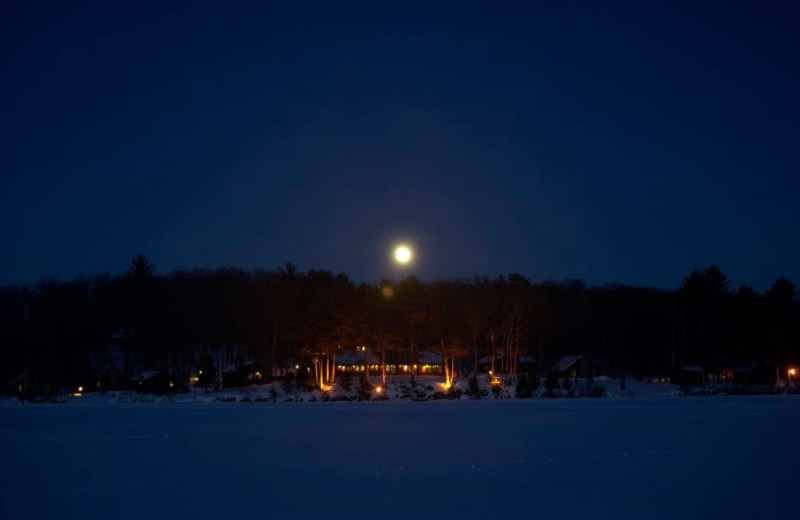 Night view of Pitlik's Sand Beach Resort.