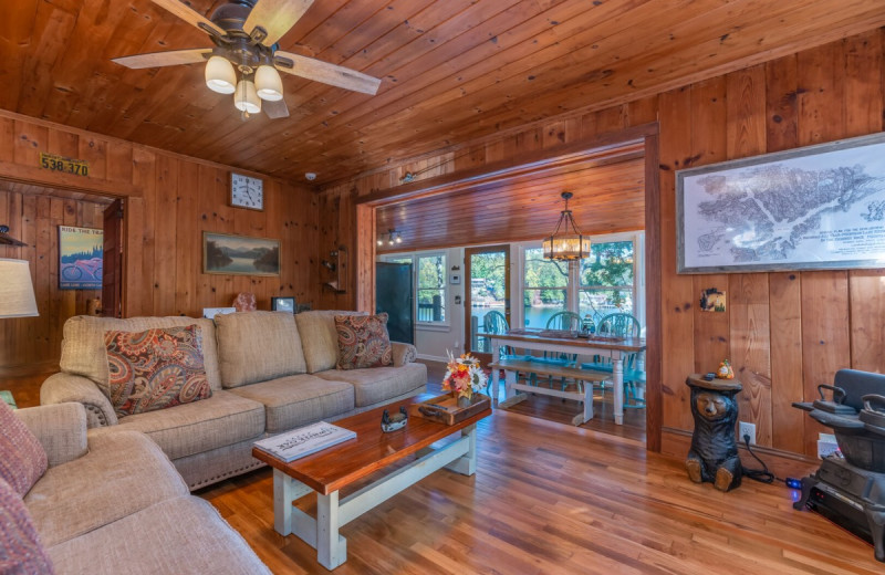 Rental living room at Yonder Luxury Vacation Rentals.