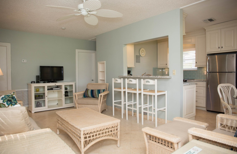 Guest living room at Royal Flamingo Villas.