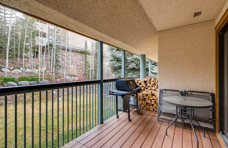 Rental balcony at Centennial Lodge of Beaver Creek.