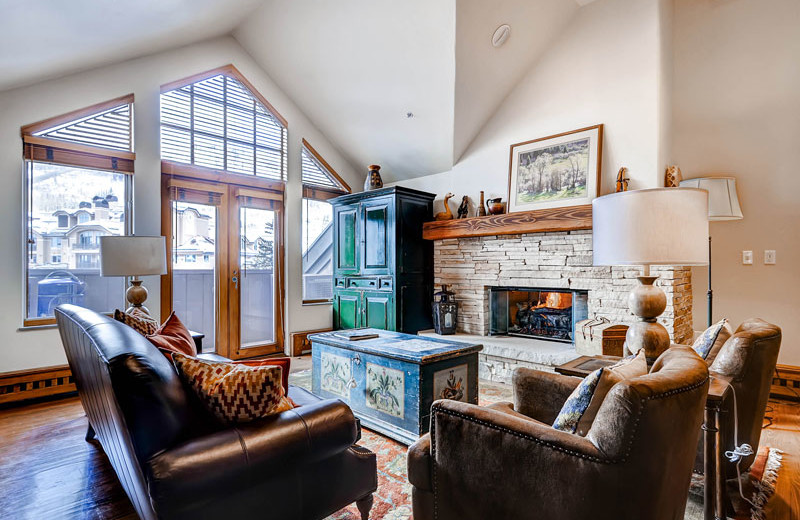 Rental living room at Beaver Creek Rentals by Owner.