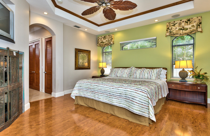 Rental bedroom at Naples Florida Vacation Homes.