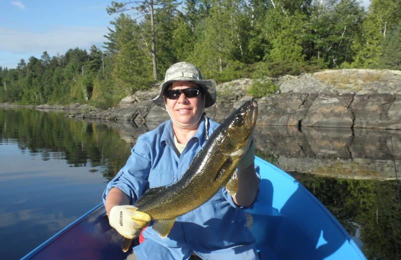 Fishing at Island Lake Camp.