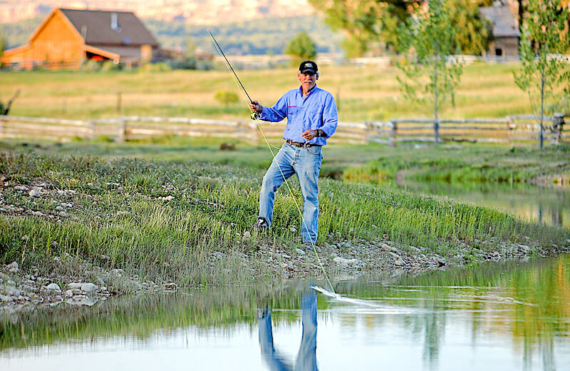 Fishing at Cottonwood Meadow Lodge.