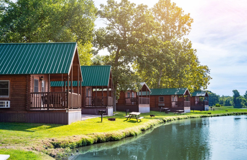 Cabins at Yogi Bear's Jellystone Park Clay's Resort.