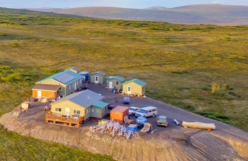 Aerial view of AkAu Alaska Gold & Resort.