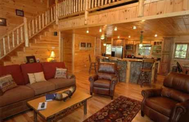Living Room at JP Ridgeland Cabin Rentals