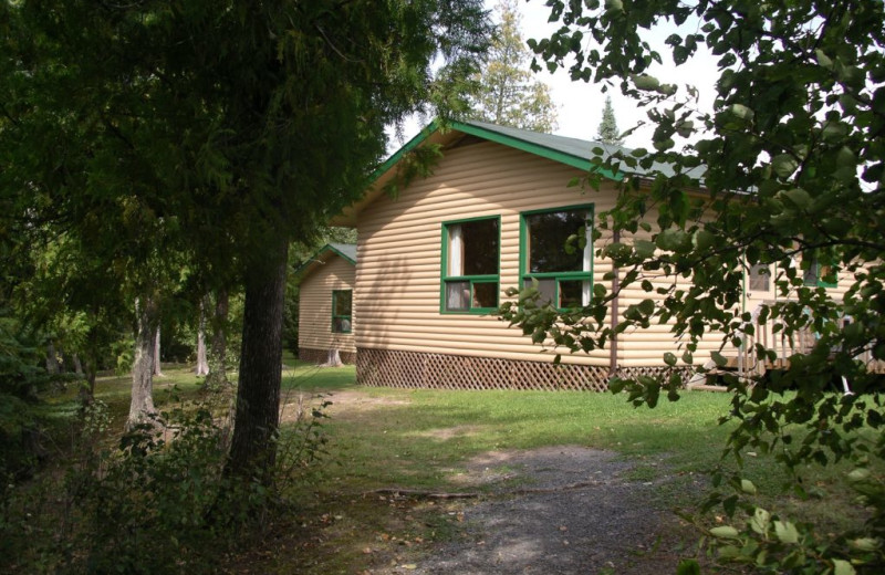 Cabin exterior at Rainbow Point Lodge.