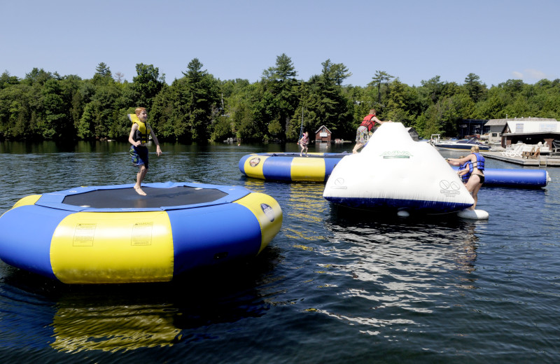 Water toys at Rocky Crest Golf Resort.