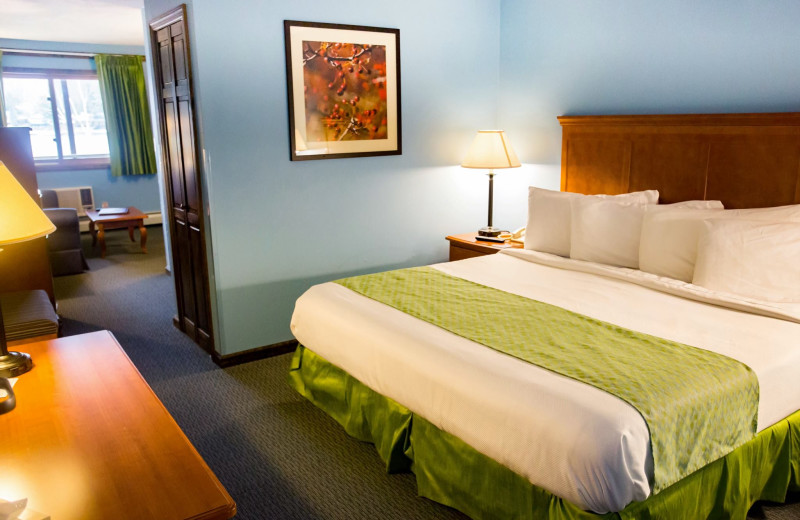 Guest room at Water's Edge Inn & Conference Center.