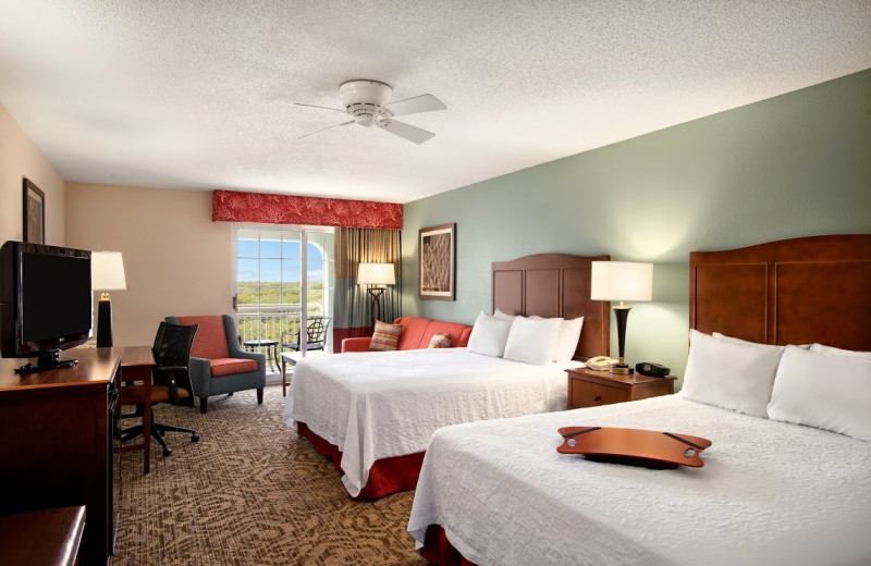 Two bed guest room at Hampton Inn & Suites Outer Banks/Corolla.