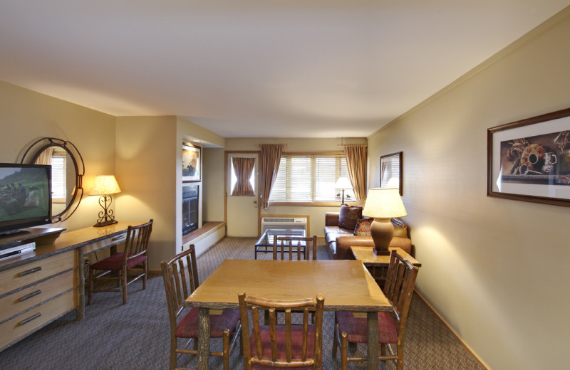 Guest room at Jackson Hole Lodge.