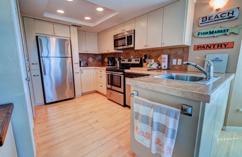 Rental kitchen at Palm Island Resort.