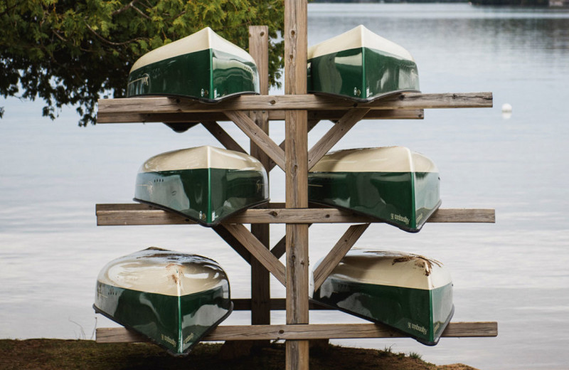 Canoes at Port Cunnington Lodge & Resort.