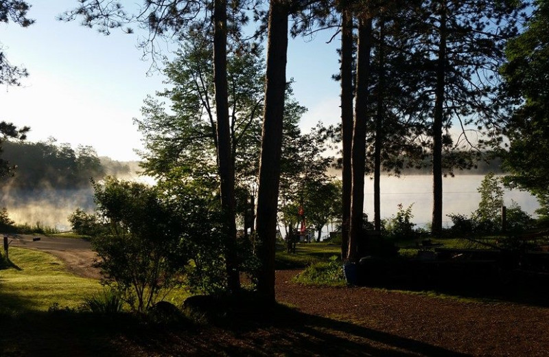 Lake view at A Wilderness Haven Resort.