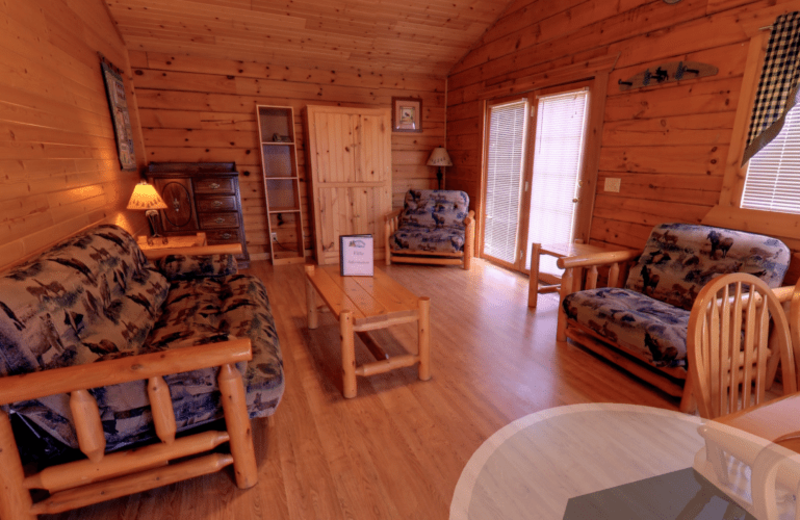 Guest living room at Warrens Lodging.