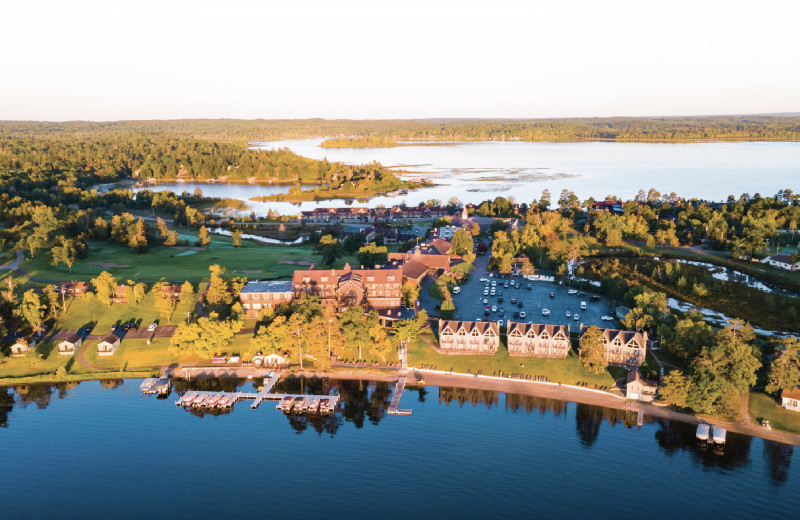 Aerial view of Madden's on Gull Lake.