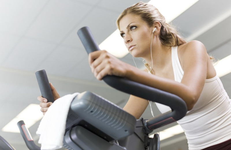 Fitness center at Fernwood Resort.