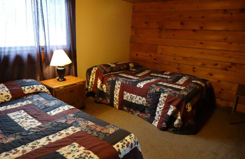 Lodge bedroom at Buckhorn Resort.