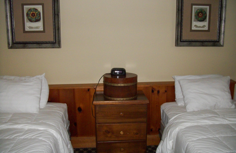 Guest bedroom at Michillinda Beach Lodge.