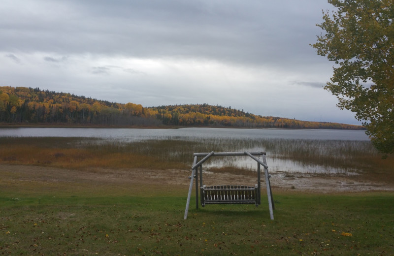Lake view at Elk Lake Wilderness Resort.