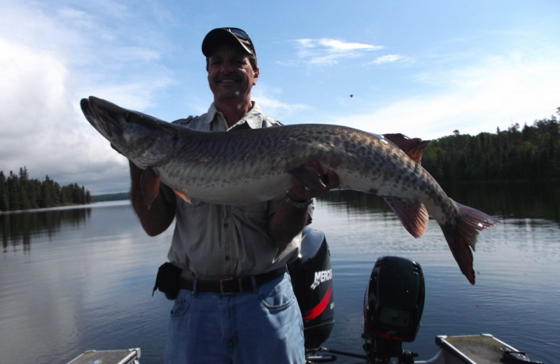 Fishing at Rough Rock Lodge.