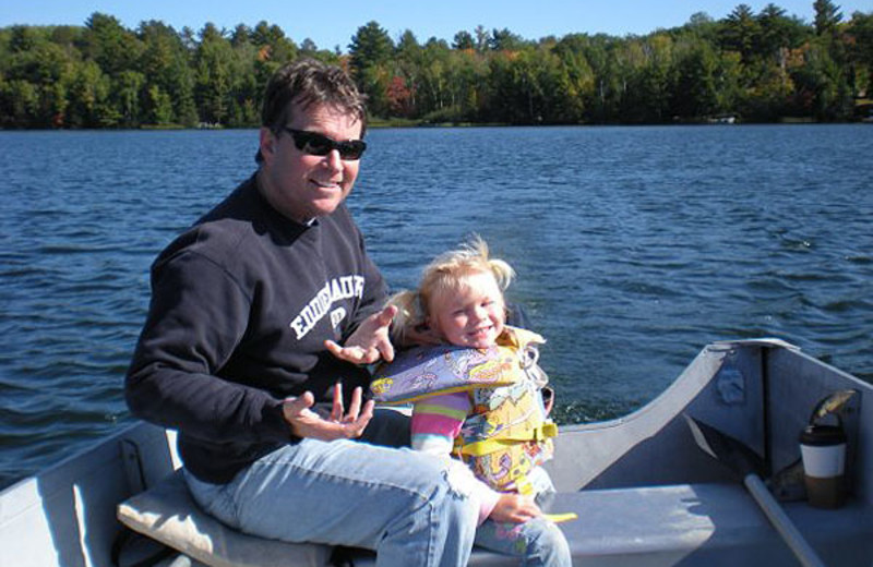 Family fishing at North Country Vacation Rentals.