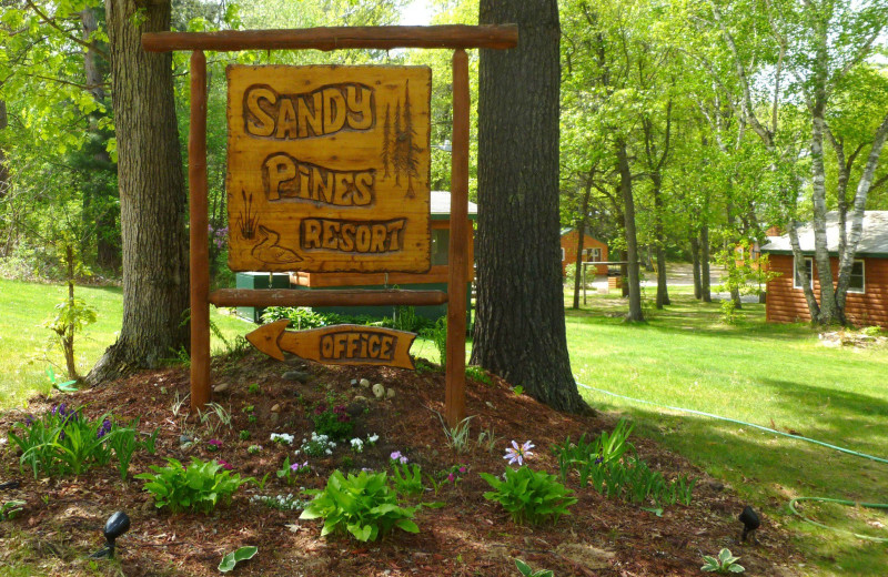 Exterior view of Sandy Pines Resort.