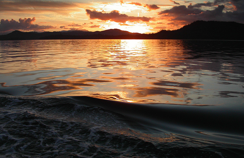 Sunset at portsman's Cove Lodge.