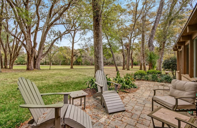 Rental patio at Amelia Rentals and Management Services.