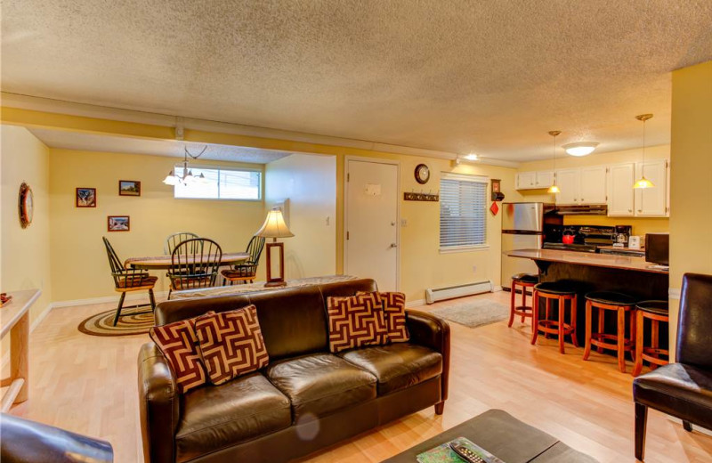Rental living room at Alpine Ski Properties.