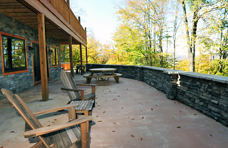 Vacation rental porch at Timberline Mountain-Access Properties.