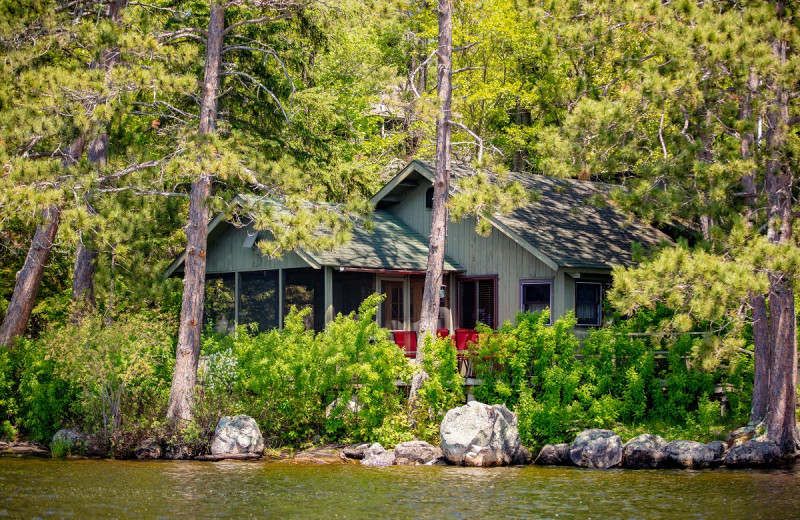 Cabin exterior at Ludlow's Island Resort.