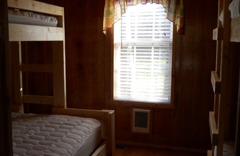 Cabin bunk beds at Yogi Bear's Jellystone Resort Cherokee.