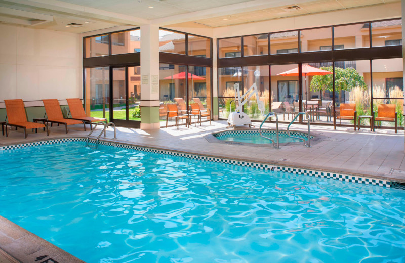 Indoor pool at Courtyard by Marriott Detroit Warren.