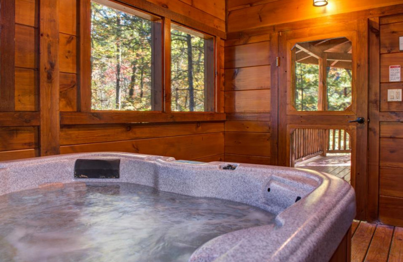 Rental hot tub at Vacasa Gatlinburg.