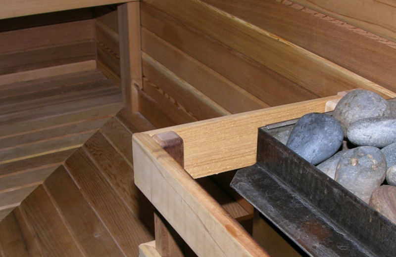 Sauna at Alouette Beach Resort.