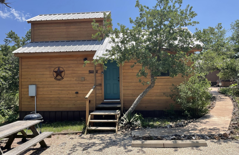 Cabin exterior at Walnut Canyon Cabins.