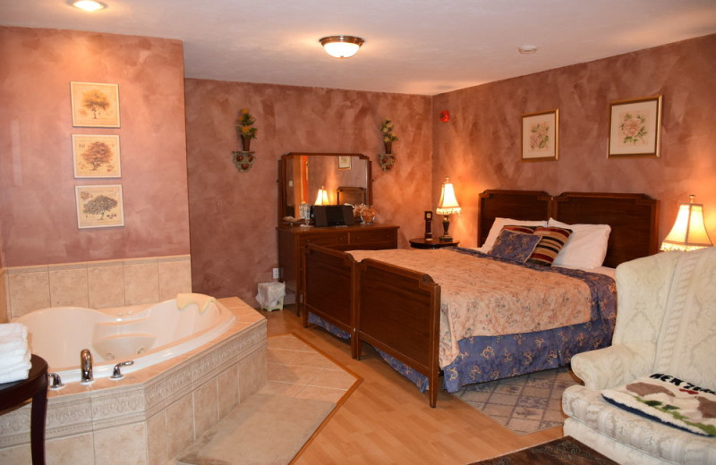 Guest room at Auberge Wild Rose Inn.