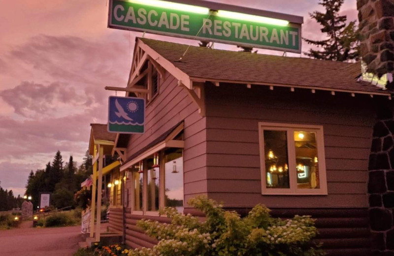 Dining at Cascade Lodge.