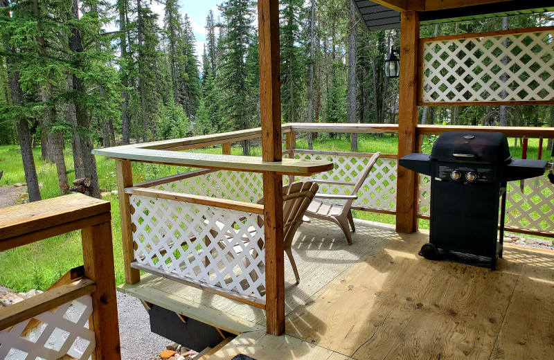 Cottage deck at Expanse Cottages.