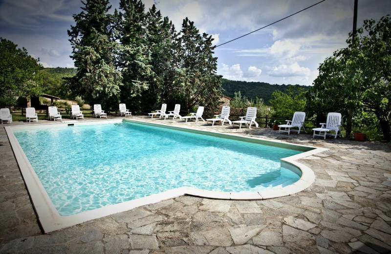 Outdoor pool at Fattoria Montelucci.