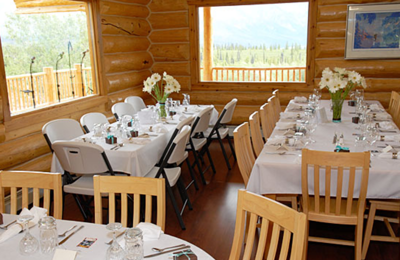 Kitchen table view at Majestic Valley Lodge.