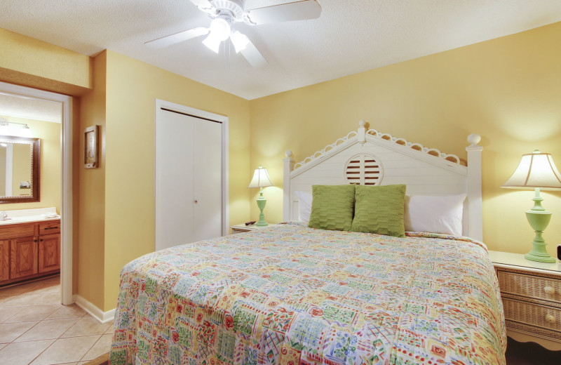 Rental bedroom at Gulf Coast Beach Getaways.