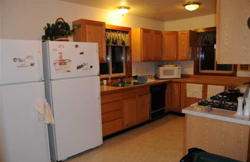 Kitchen view at Gone Fishin' Lodge.